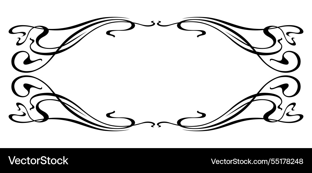 Frame in art nouveau style decorative curl Vector Image