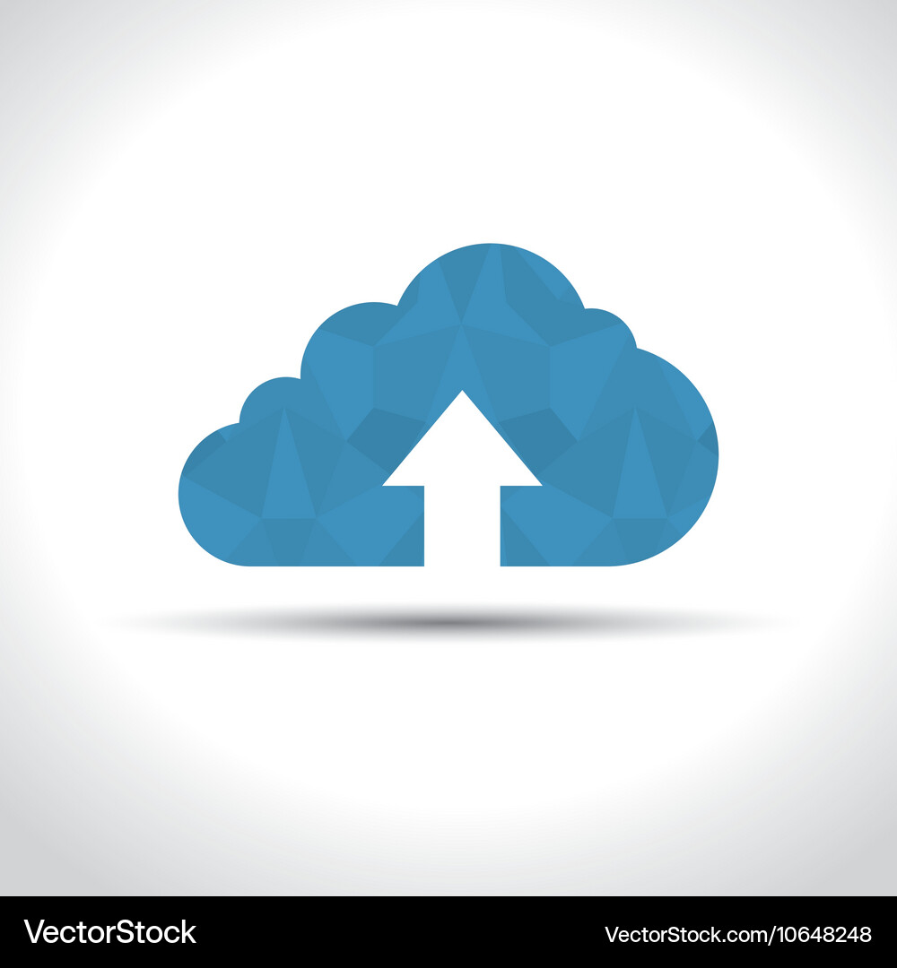 Icon upload cloud process design isolated Vector Image