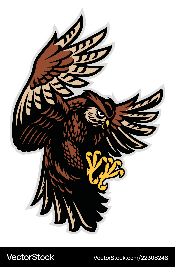Owl mascot flying Royalty Free Vector Image - VectorStock
