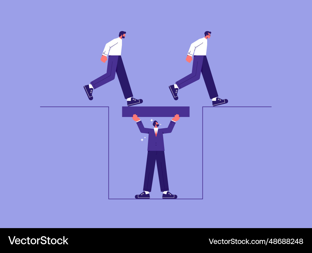 Solution or teamwork to solve problem concept Solution or teamwork to solve problem concept vector image