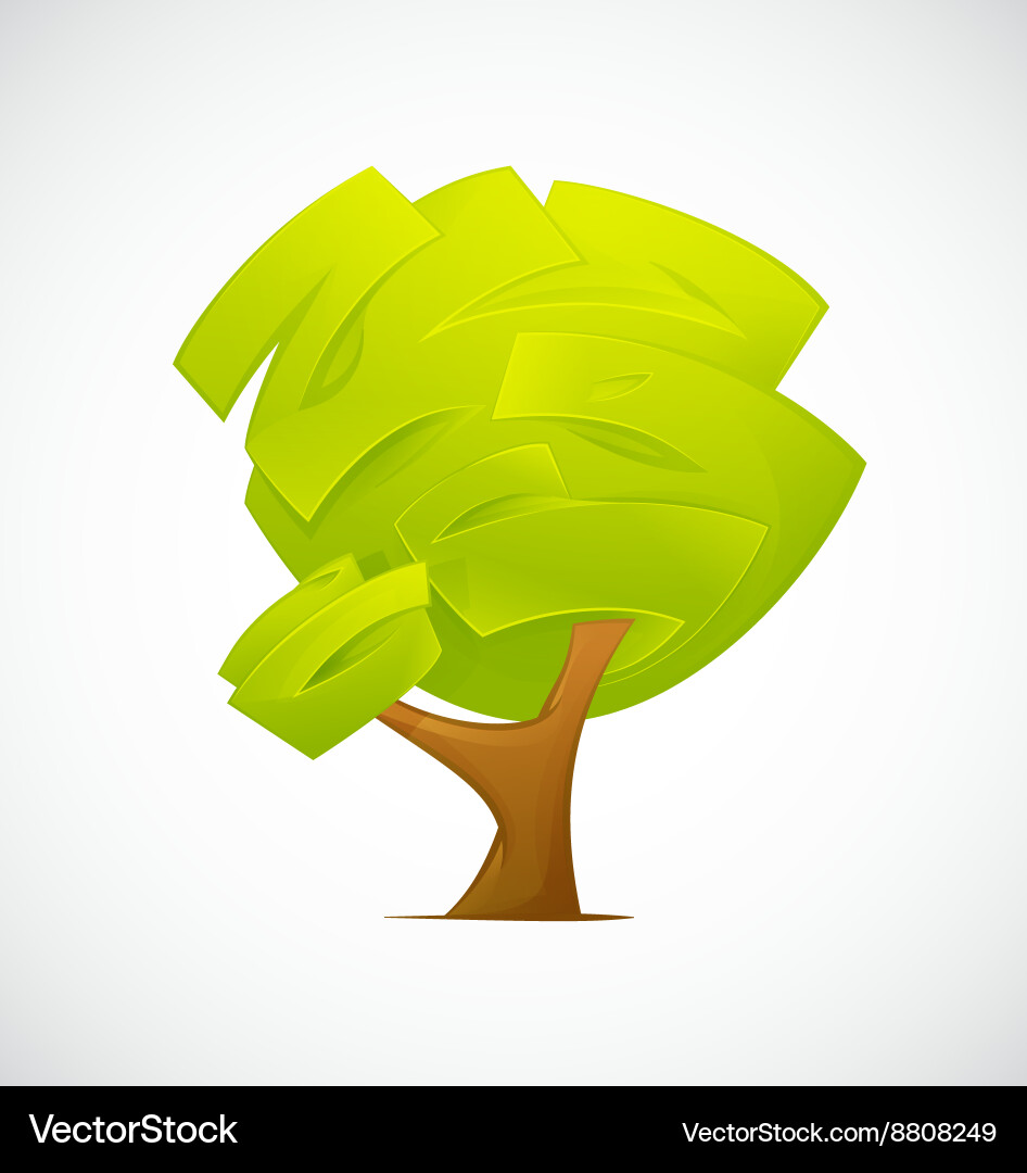 Abstract tree isolated on a white background vector image