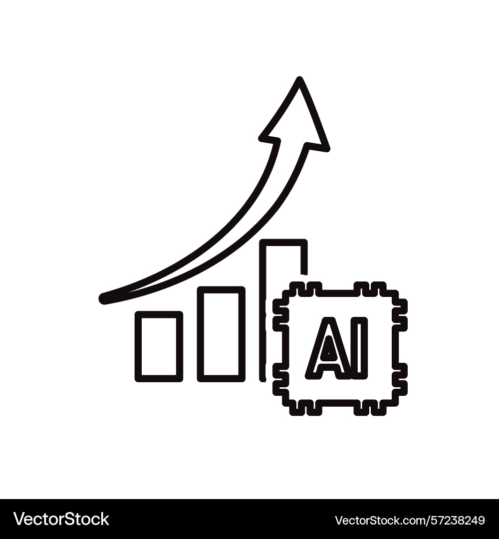 Automation icon data analysis symbol ai Vector Image