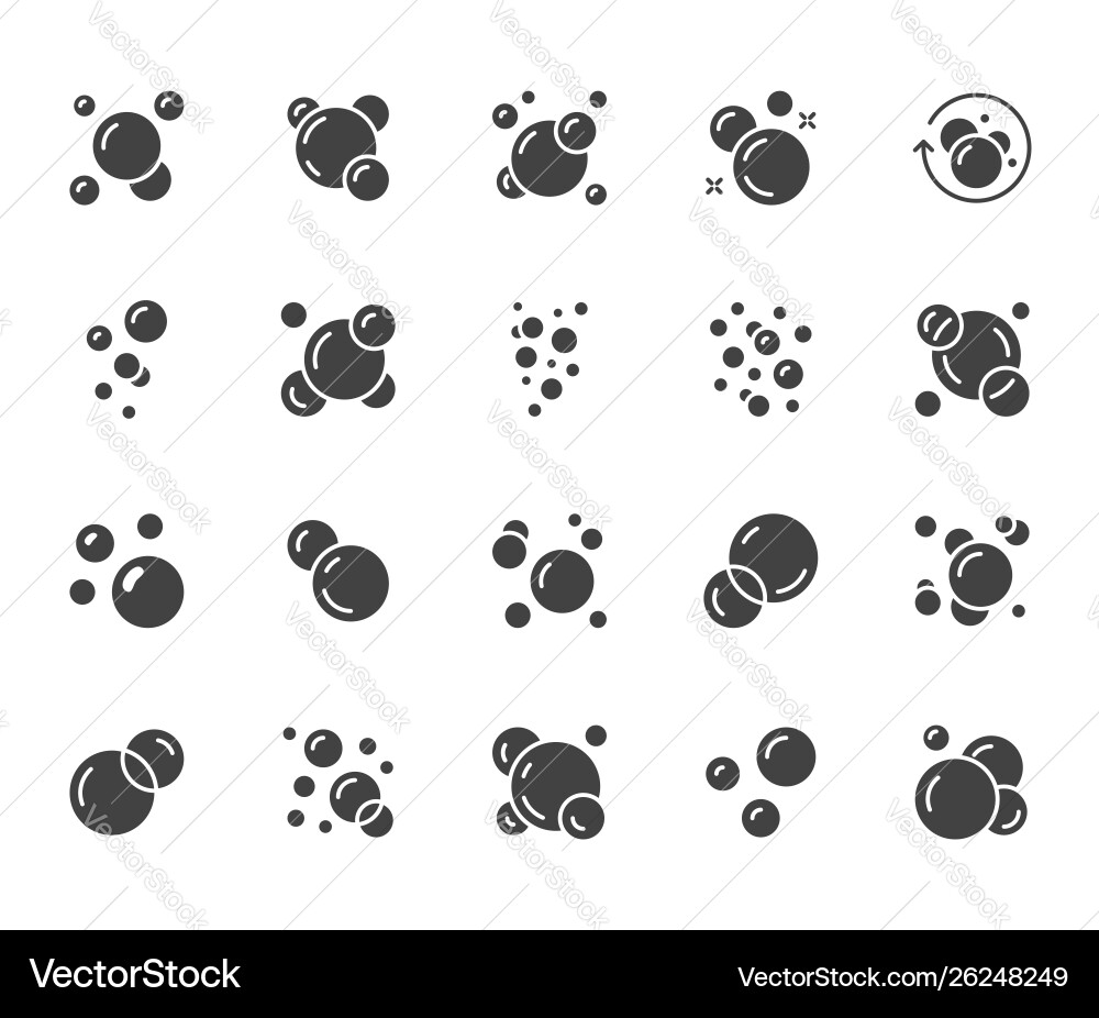 Bubble Icons - Soap & Fizz Vector Image