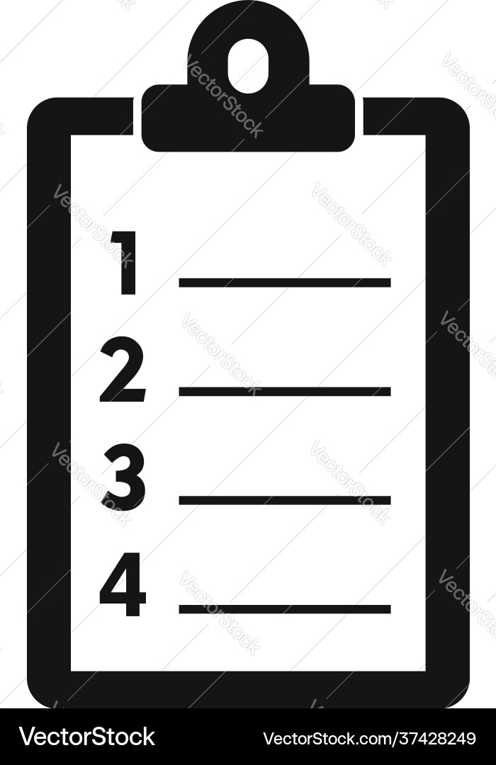 To-do list board icon simple style To-do list board icon simple style vector image