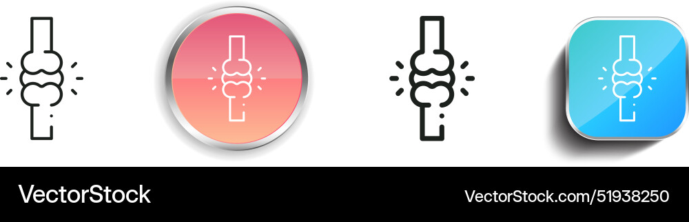 Bones icon thin linear regular and button style vector image