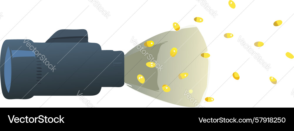 Compact camera with abstract yellow element Vector Image