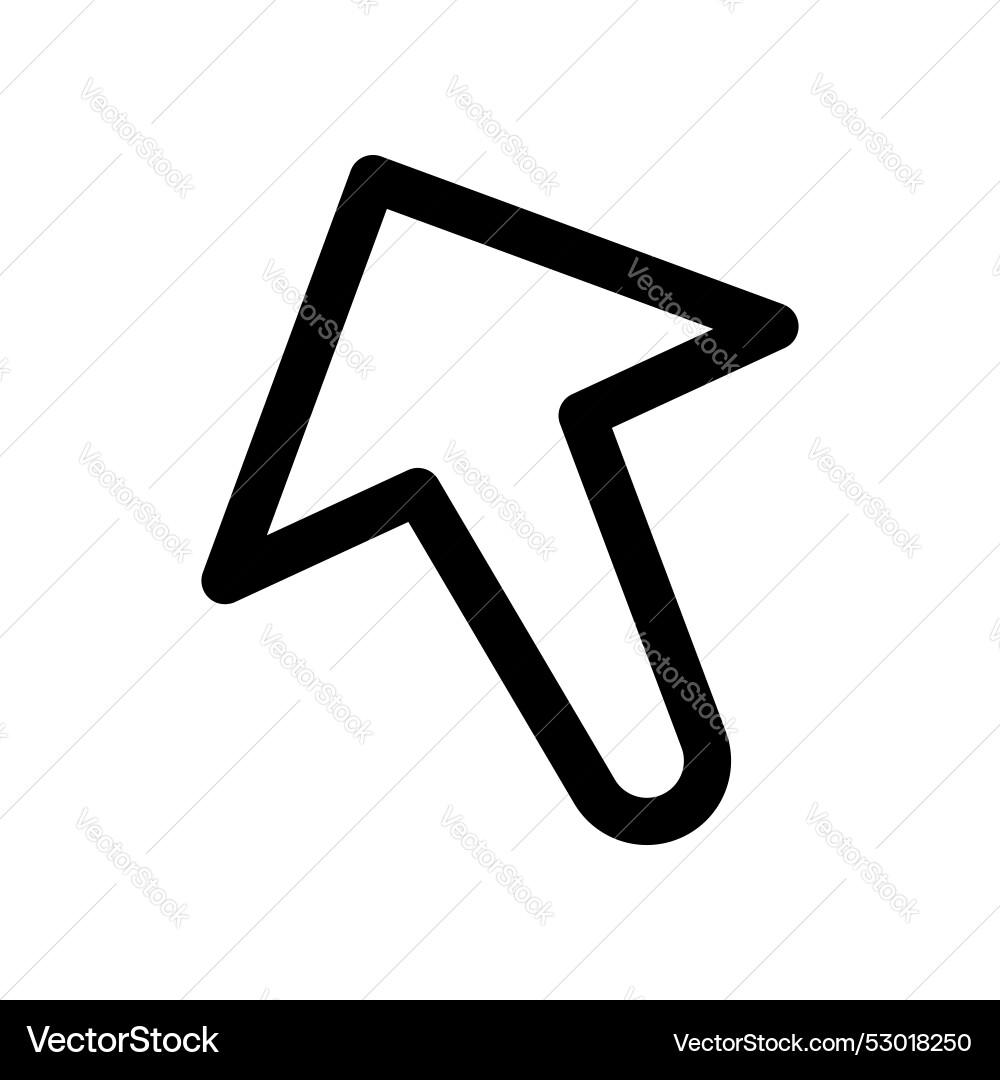 Cursor icon set click arrow symbol web mouse Cursor icon set click arrow symbol web mouse vector image