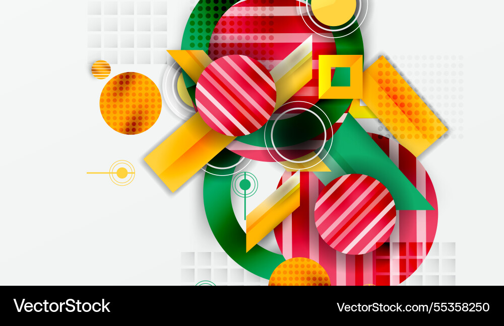 Dynamic complex geometric abstract background Vector Image