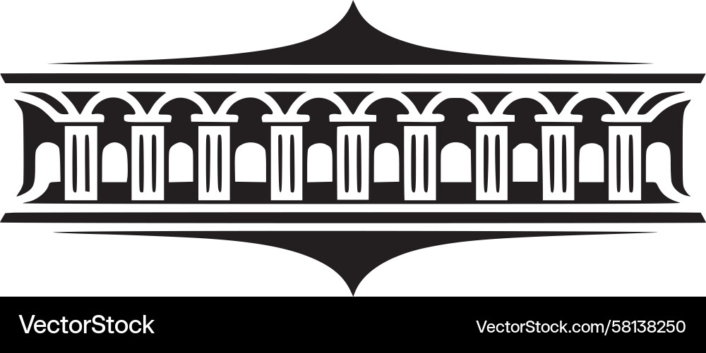 Elegant Linear Border Pattern Vector Image