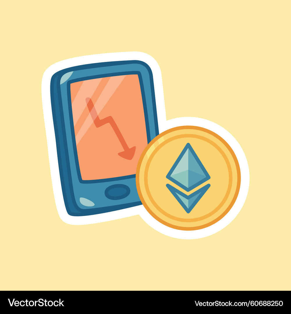 Ethereum Price Drop Sticker – Royalty-Free Vector | VectorStock