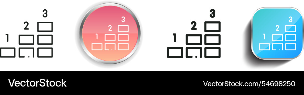 Growth icon thin linear regular and button style Growth icon thin linear regular and button style vector image