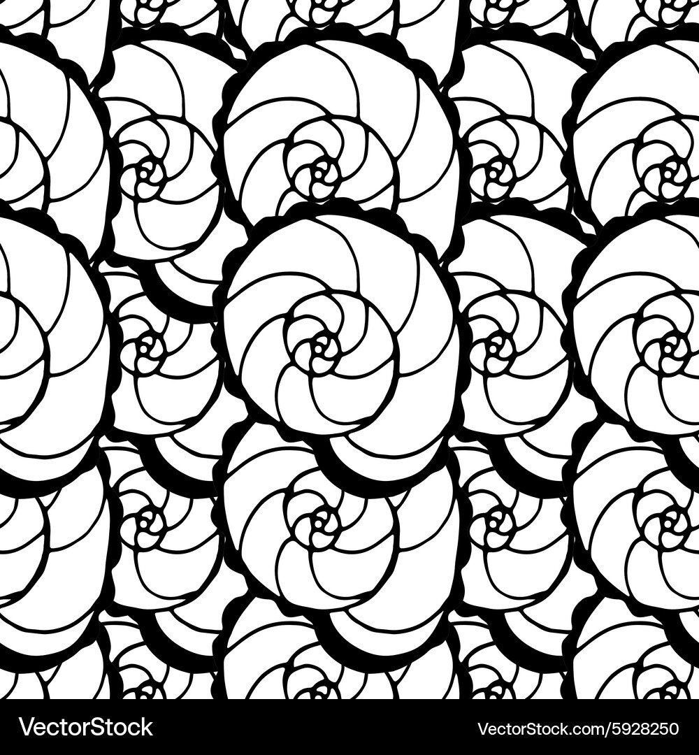 Pattern with shells Vector Image