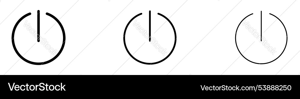 Power button icon set Power button icon set vector image