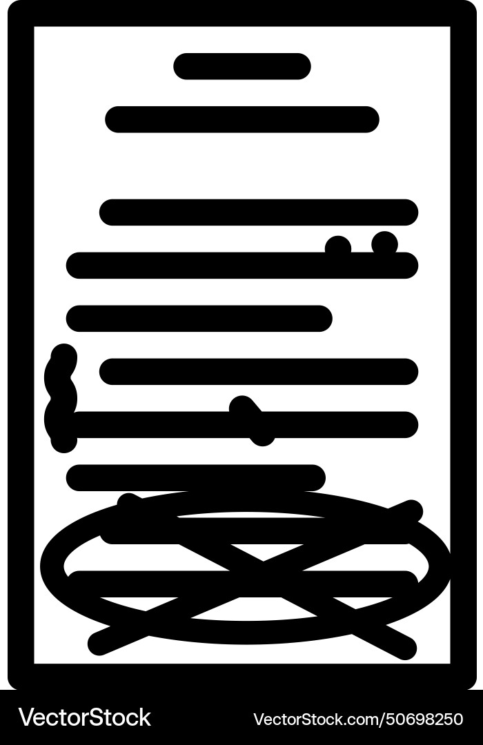 Proofreading text technical writer line icon vector image