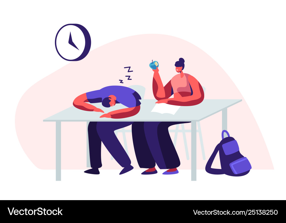 Students in University Lecture vector image