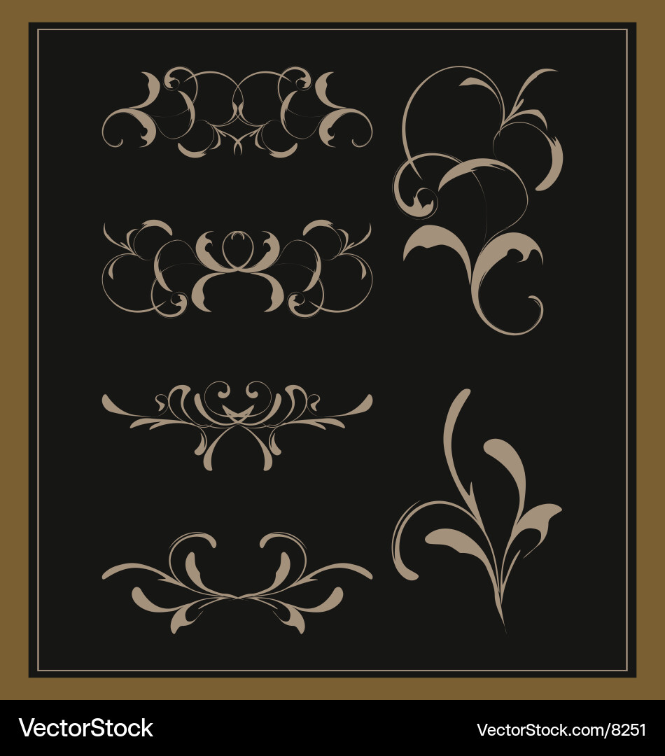 Abstract pattern on black background vector image