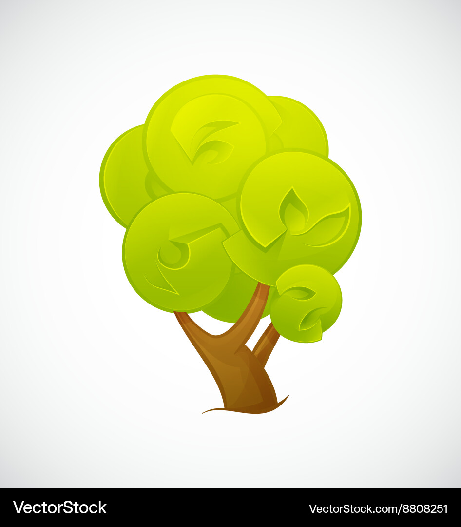 Abstract tree isolated on a white background Vector Image