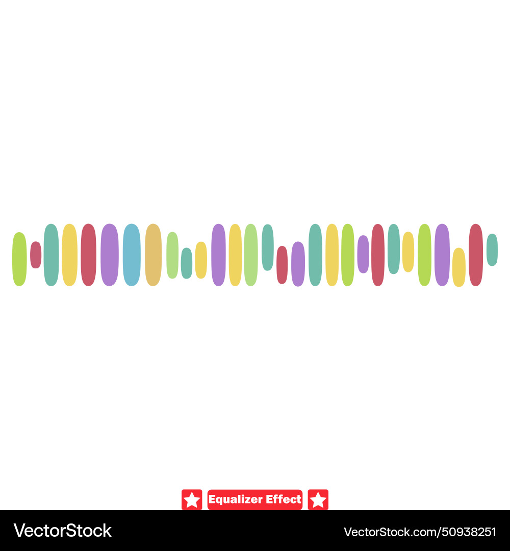 Groove to the rhythm modern equalizer designs Vector Image