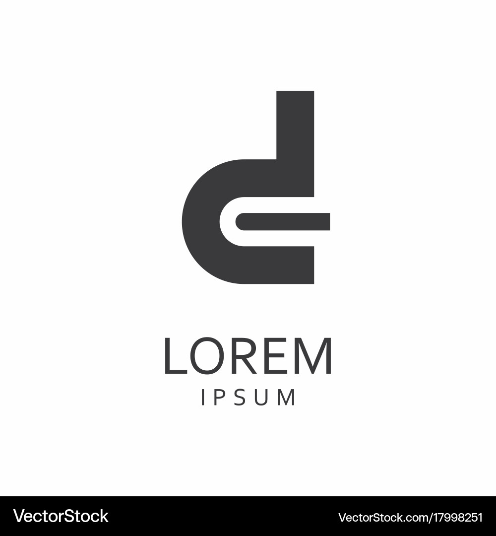 Letter D Logo Icon - Modern Style Vector Image