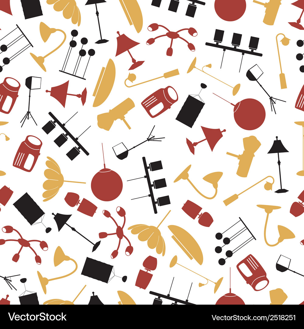 Lighting icons color pattern eps10 Vector Image