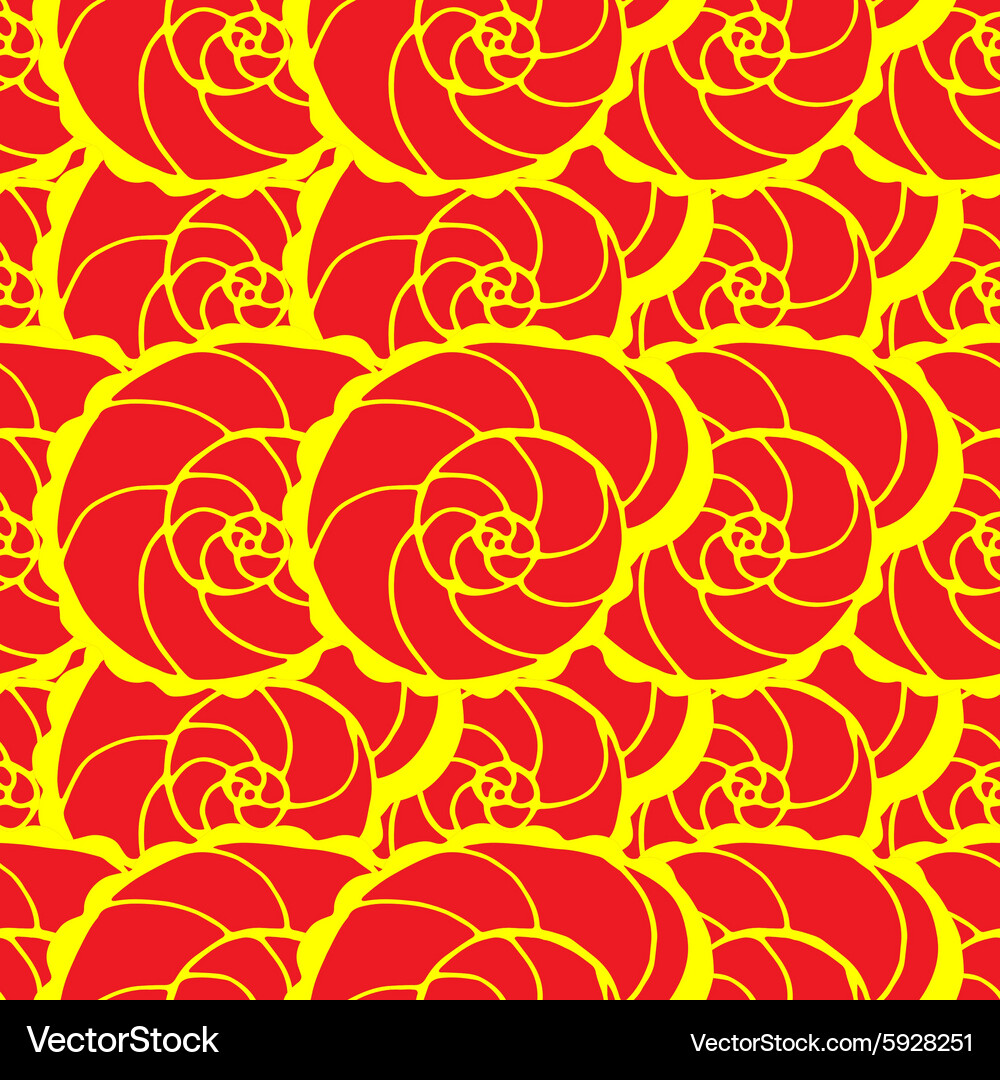 Pattern with shells Vector Image
