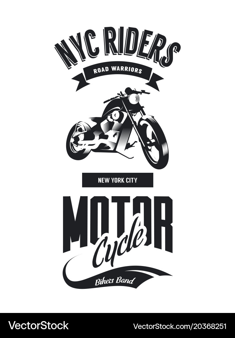 Retro Moped Logo - Vintage Bike T-Shirt Vector Image