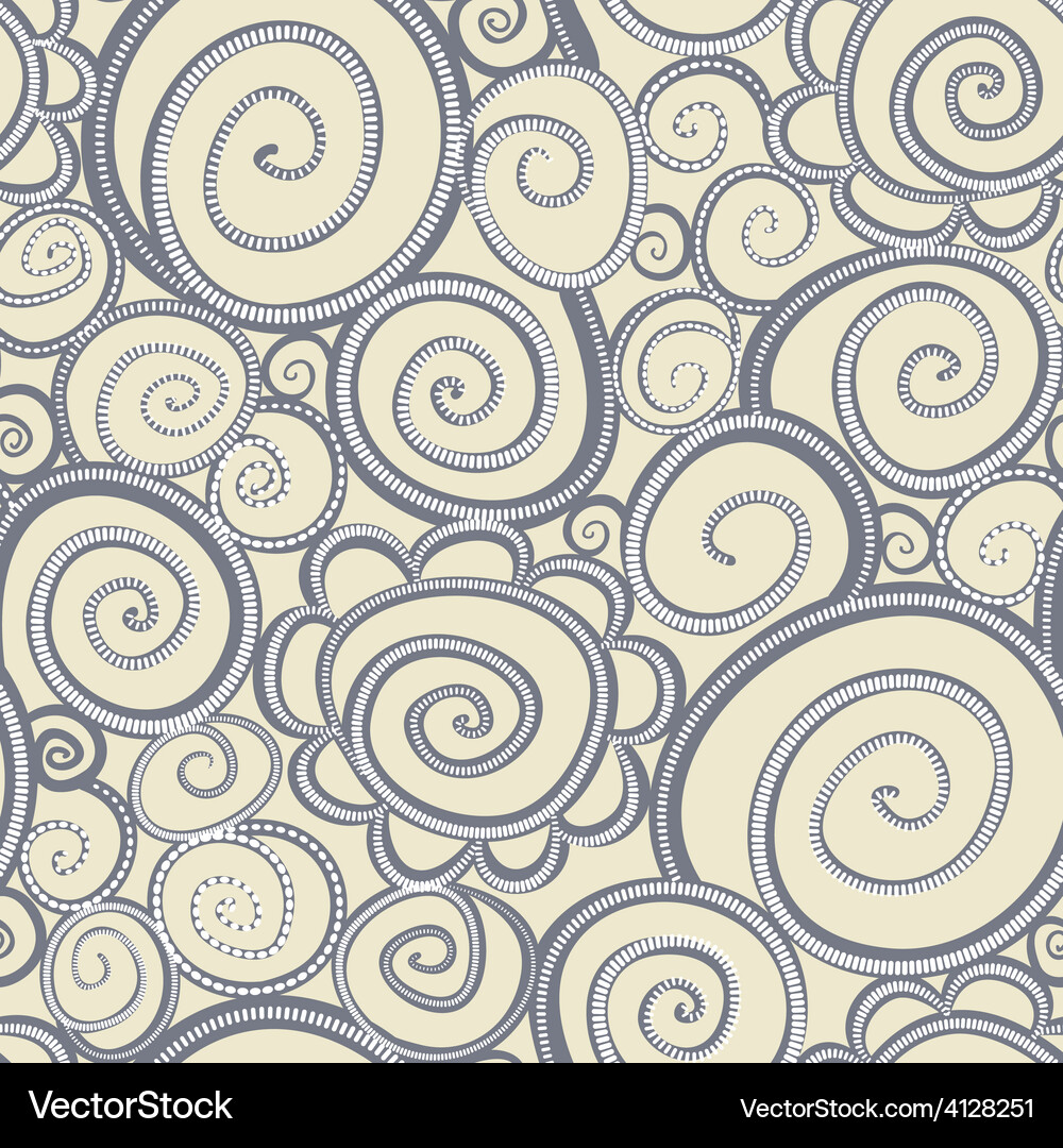Seamless abstract curly wave pattern Vector Image