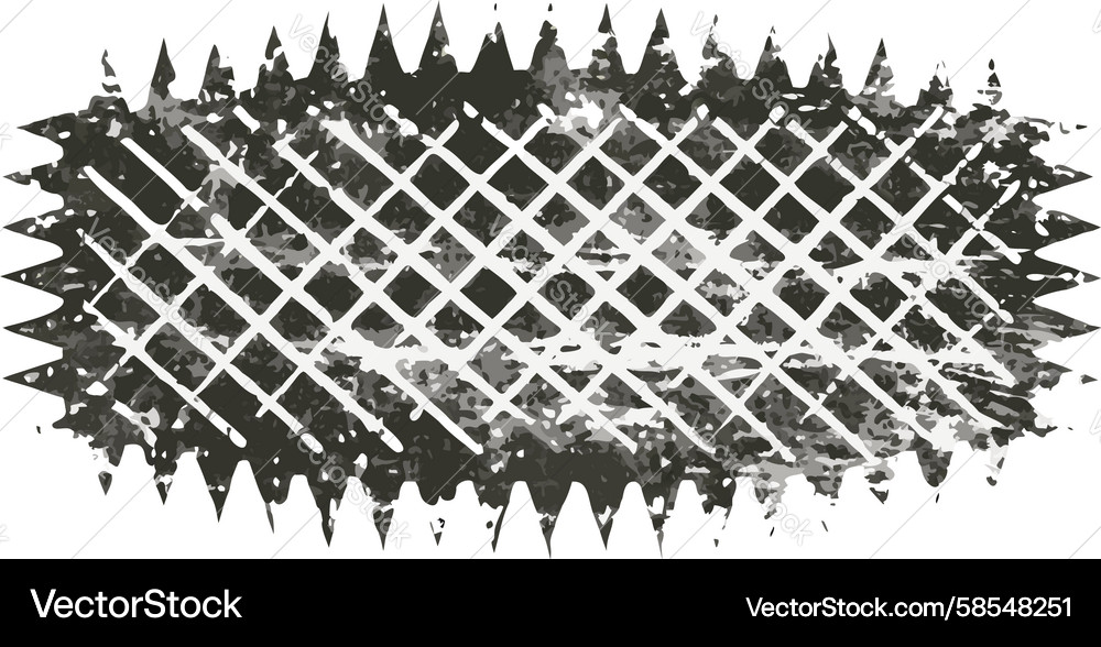 Spiked Oval Grid Texture Vector Image