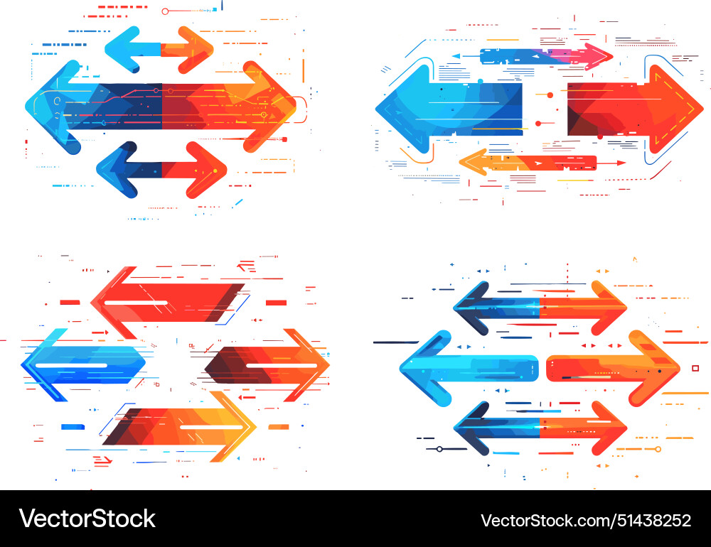 Arrow transfers cartoon concepts route Arrow transfers cartoon concepts route vector image
