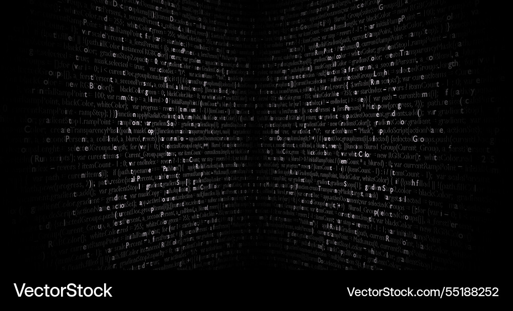 Desktop source code and technology background Vector Image