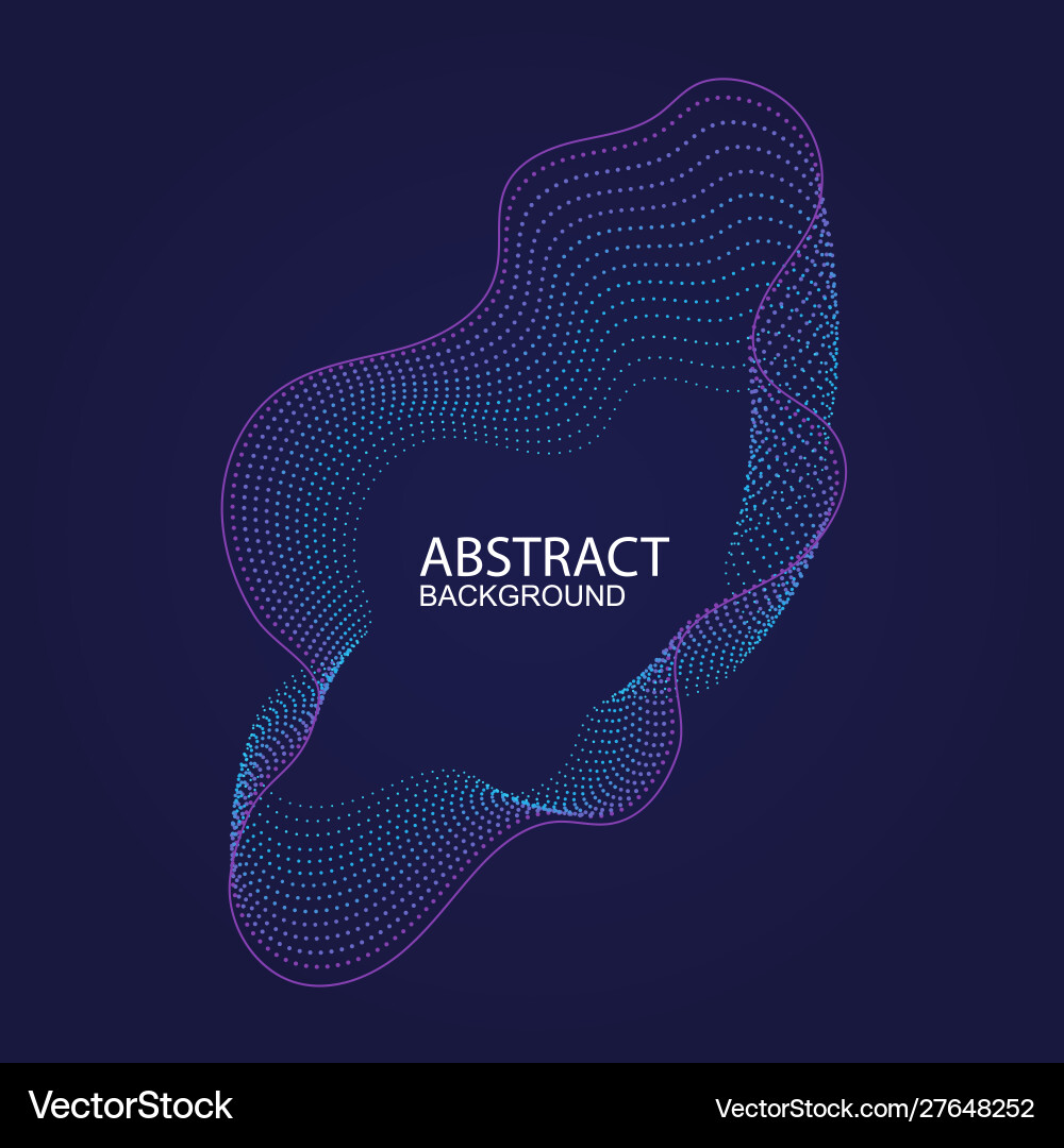 Dynamic Blue Particle Waves vector image