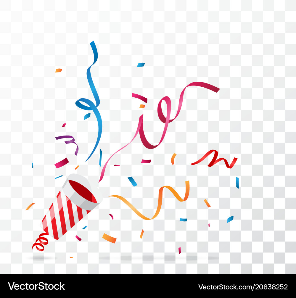 Exploding Party Popper Vector Image