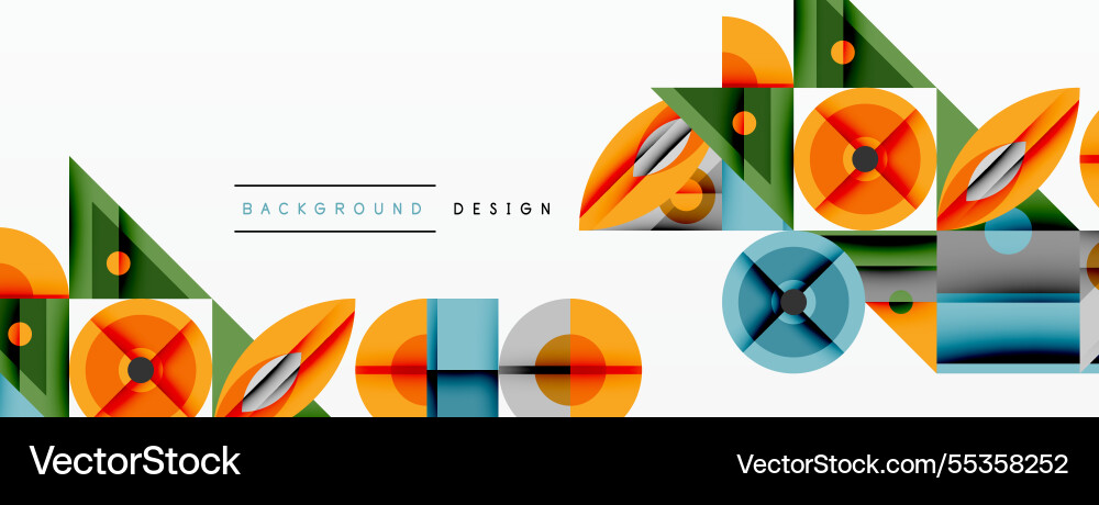 Geometric abstract composition with intersecting Vector Image