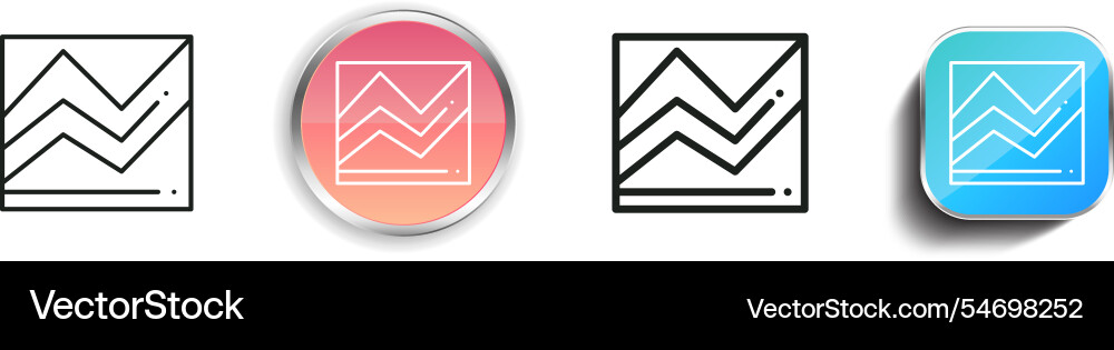Growth icon thin linear regular and button style vector image
