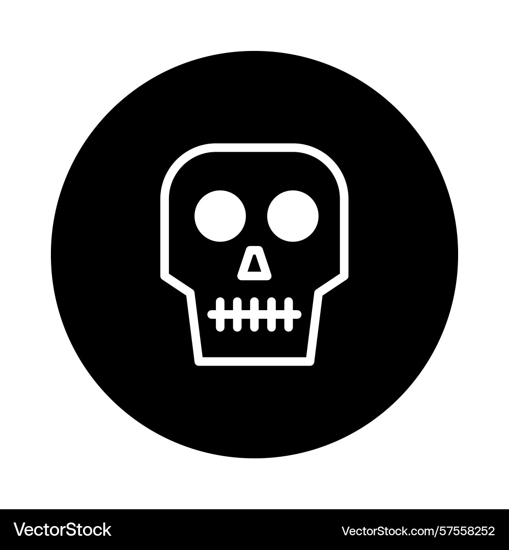 Skull icon design with a minimalistic style Vector Image