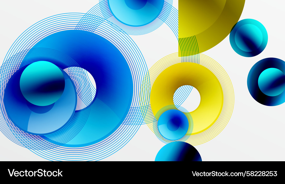 Abstract Circular Composition Vector Image