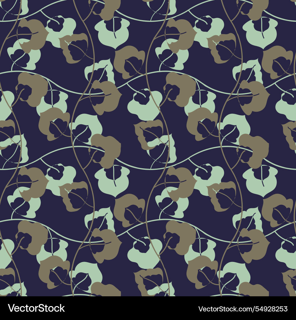 Abstract trailing florals seamless pattern Abstract trailing florals seamless pattern Vector Image