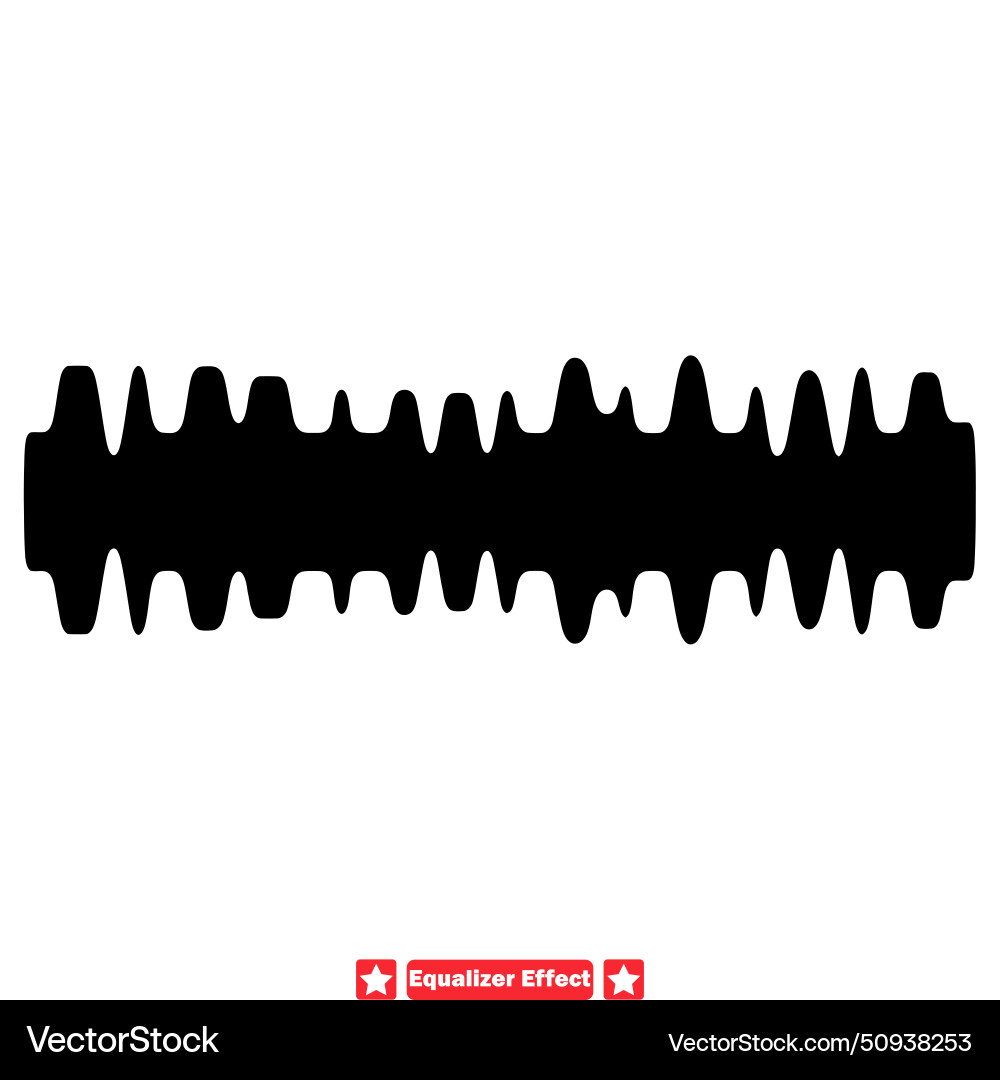 Audio spectrum waves stylish equalizer set Vector Image