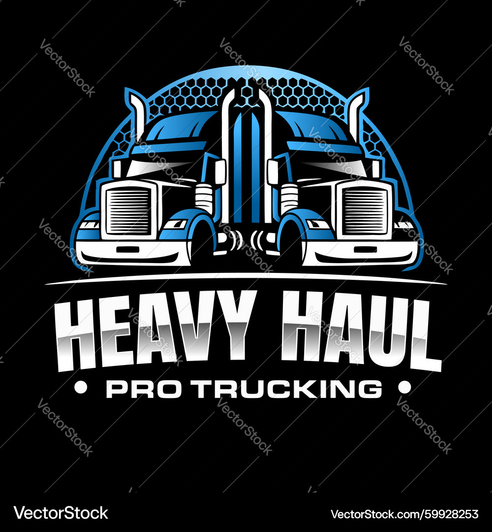 Heavy Truck Logo Template Transportation Vector Image