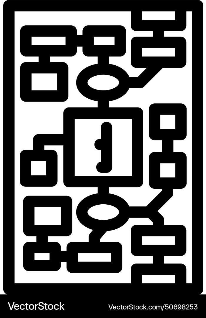 Information mapping technical writer line icon Information mapping technical writer line icon vector image