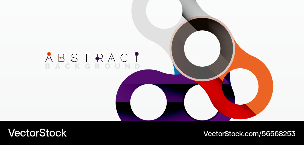 Modern abstract design features overlapping Vector Image