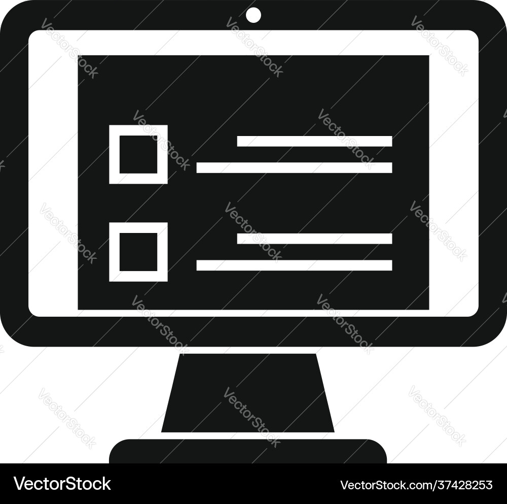 To-do list computer icon simple style To-do list computer icon simple style vector image