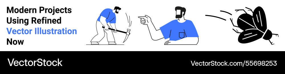Worker using a pickaxe man pointing angrily Worker using a pickaxe man pointing angrily Vector Image
