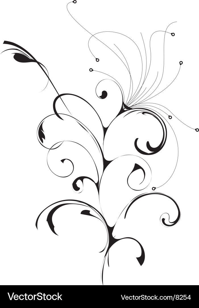 Abstract pattern on black background vector image
