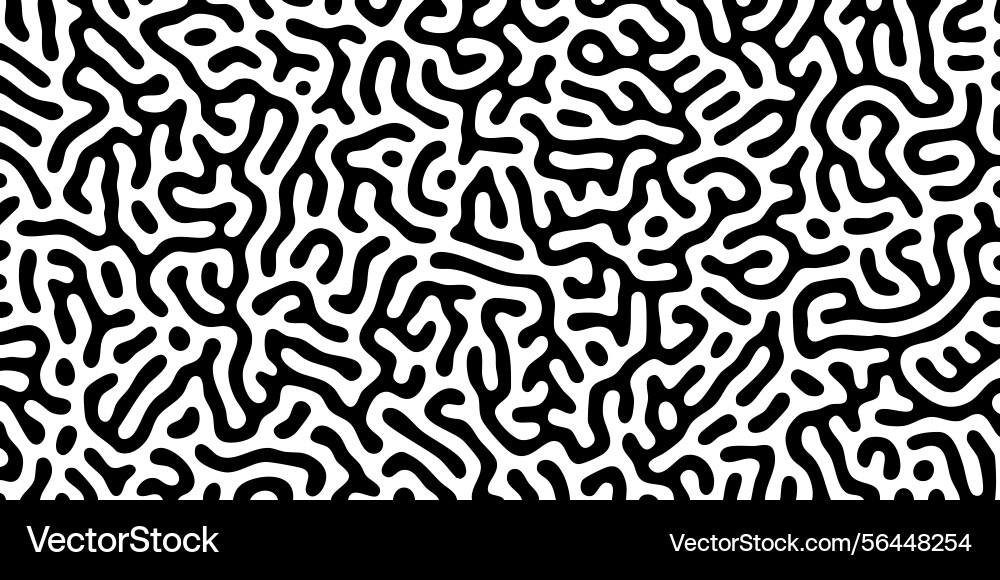 Black Maze Blob Pattern vector image
