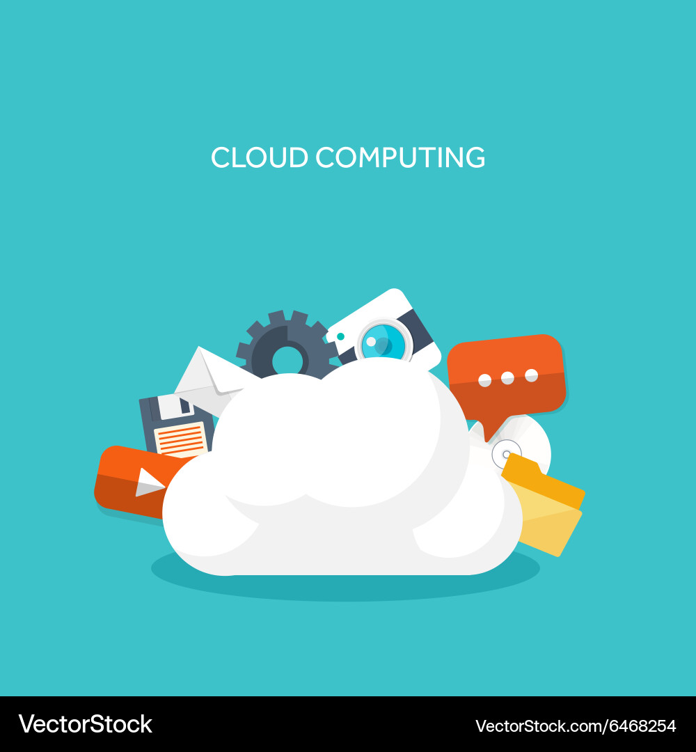 Cloud Computing Data Storage Vector Image