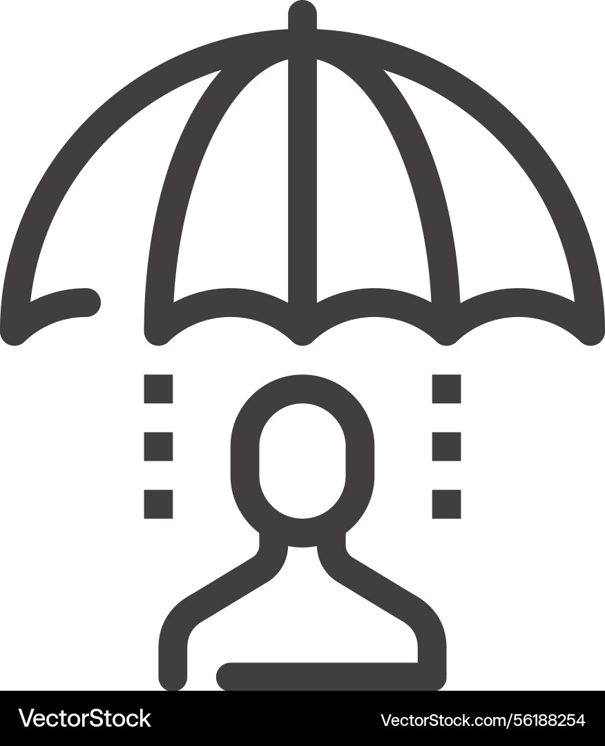 Customer care flat line web icon concept Vector Image