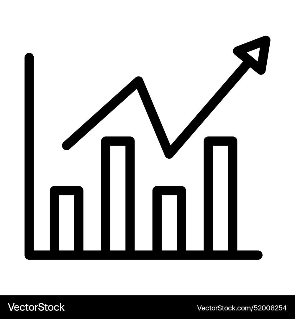 Data chart histogram icon ideal for statistical vector image