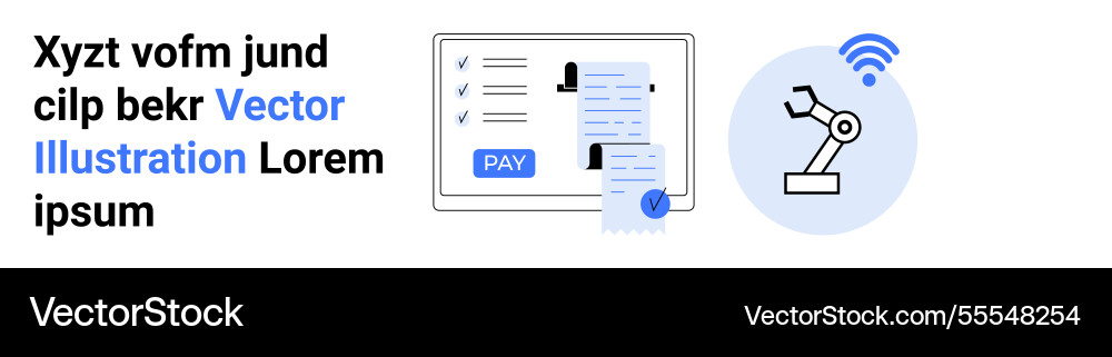 Digital payment process and iot automation vector image