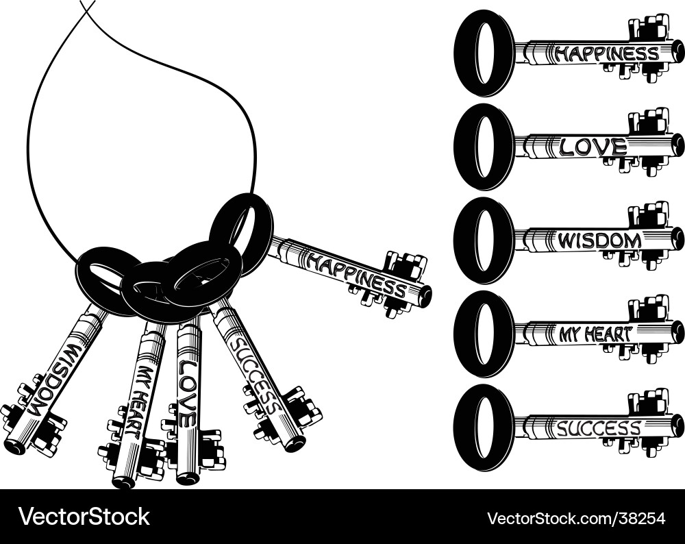Love & Success Symbols Vector Image
